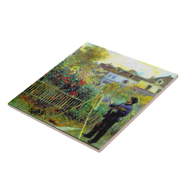 Carreau Renoir - Monet peignant dans son jardin (Côté)