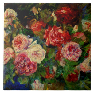 Carreau Renoir - Rose, célèbre peinture,