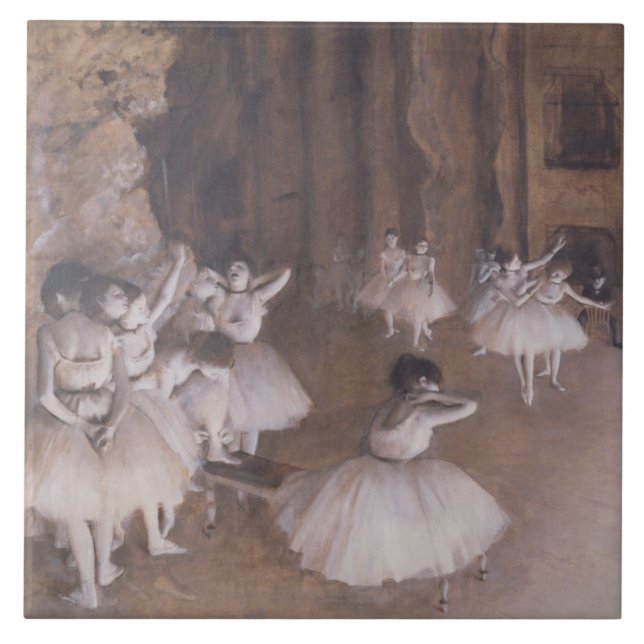 Carreau Répétition de ballet d'Edgar Degas | sur l'étape, (Devant)