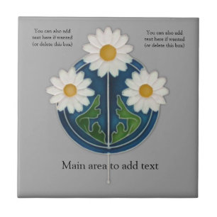 Carreau Repro Antique Art Nouveau Stylisé