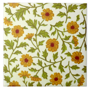 Carreau Repro Antique Minton Chine : le modèle floral glo