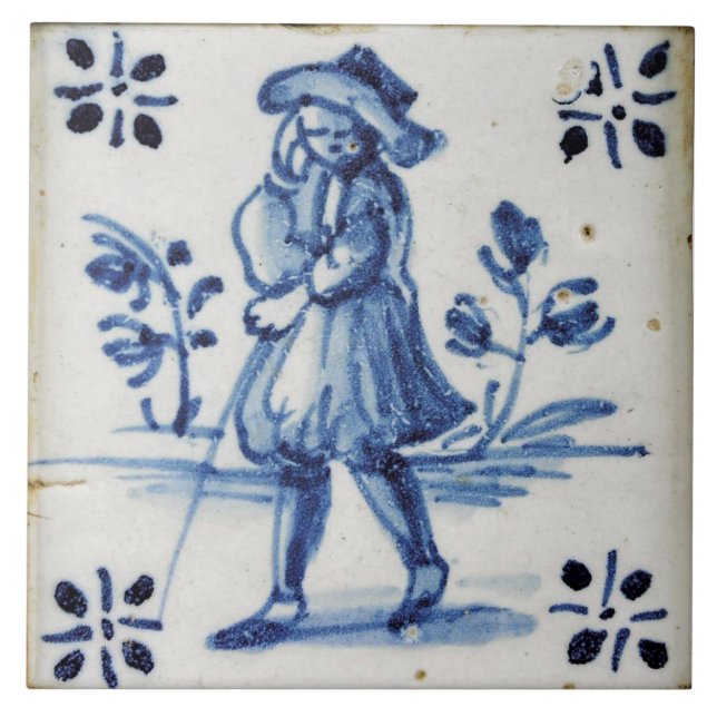 Carreau Repro Defware Man Blue Delft (Devant)