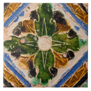 Carreau Repro Espagnol Géométrique Azulejos Carrelage bleu