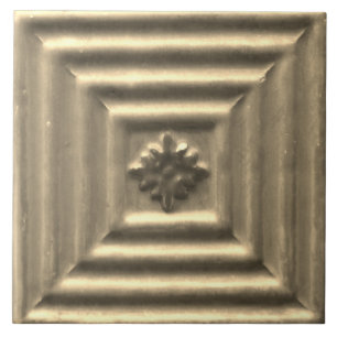 Carreau Repro Portugais Faux Relief Or Carrelage Floral