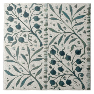 Carreau Repro Rare des années 1870 La main de Wm Morris