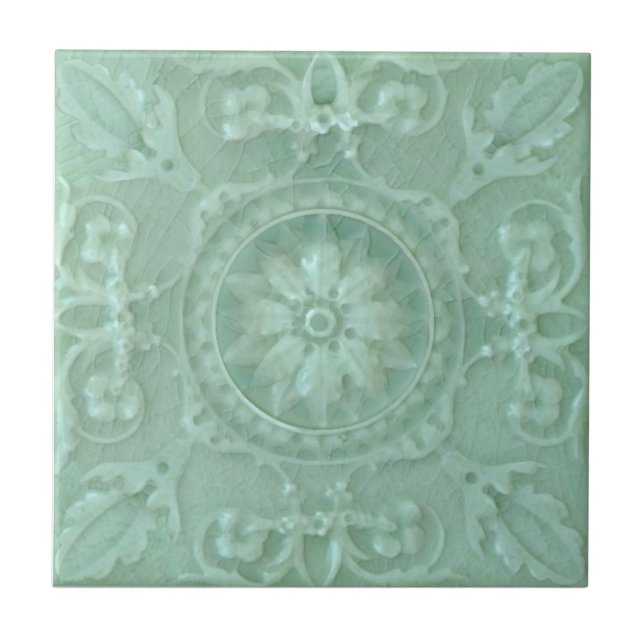 Carreau Repro Seafoam Sysymétrique Faux Relief Majolica (Devant)