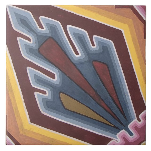 Carreau Repro Vintage Encausal Géométrique (Devant)