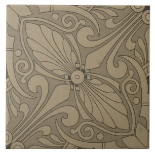 Carreau Repro Vintage Géométrique Gris Gris Gris