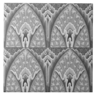 Carreau Repro Vintage Gray Floral