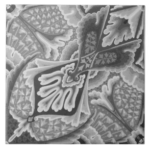 Carreau Repro Vintage Gris Géométrique Carrelage floral