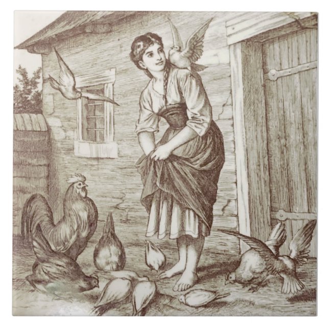 Carreau Repro Wm Wi Wse Minton Country Life Sepia (Devant)