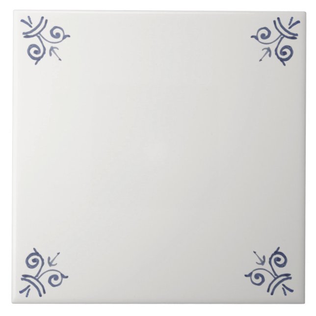 Carreau Reproduction Néerlandais Delft Mix & Match Field T (Devant)