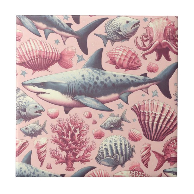 Carreau Requin vintage sans joint (Devant)