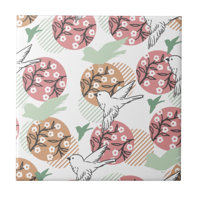 Carreau Ressort géométrique Nature et Motif animal Art (Devant)