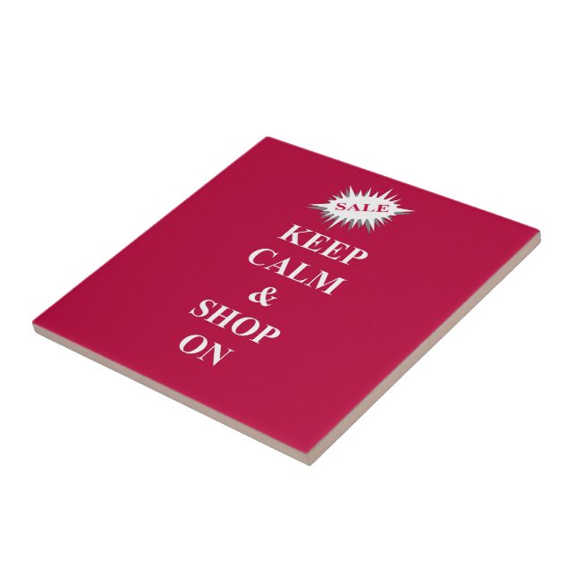 Carreau restez calme et magasinez sur (Côté)