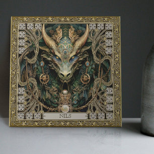 Carreau Retable personnalisé de l'esprit du dragon mystiqu