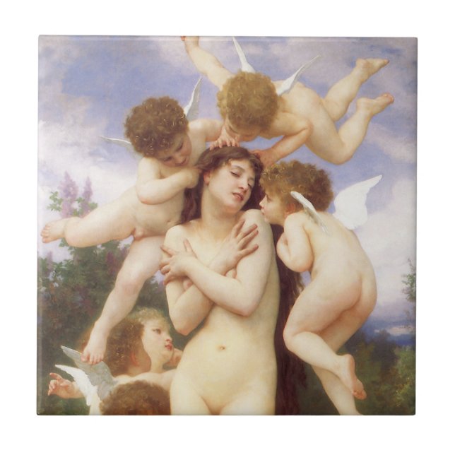 Carreau Retour du Printemps (Le Printemps) de Bouguereau (Devant)