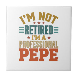 Carreau Retraite Professionnelle Pepe Typographie Vintage