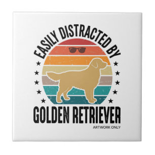 Carreau Retriever doré facilement distrait Chien vintage D