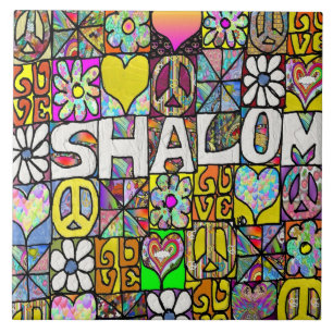 Carreau Rétro 60s Psychédélique Shalom AMOUR