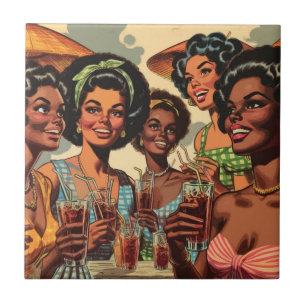 Carreau Retro Cocktail Party Girls