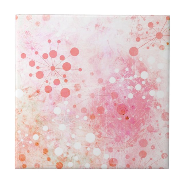 Carreau Rétro conception des années 60 d'aquarelle dans le (Devant)