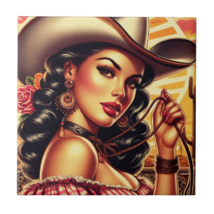 Carreau Retro Cowgirl