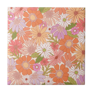Carreau Retro Daisy Garden