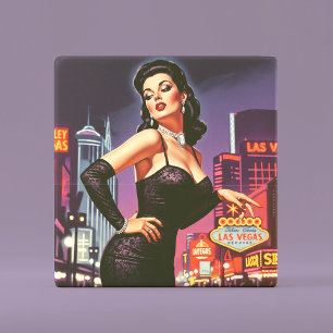 Carreau Rétro Las Vegas Pin-up