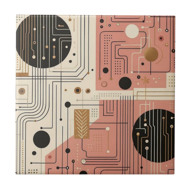 Carreau Retro Mid Century Modern  (Devant)