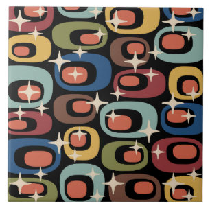 Carreau Retro Mid-Century Moderne Abstrait