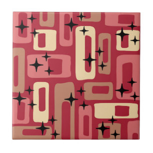 Carreau Retro Mid-Century Moderne Abstrait