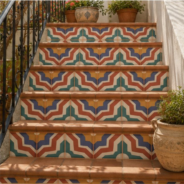 Carreau Retro Mosaic Mid Century Geometric Mediterranean (Créateur téléchargé)