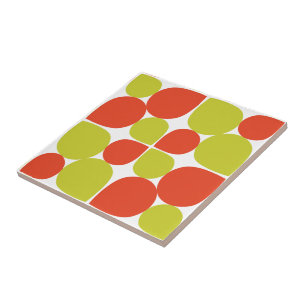 Carreau Rétro motif abstrait floral