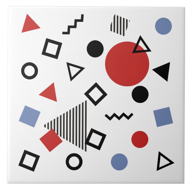 Carreau Rétro motif de conception de Memphis (Devant)