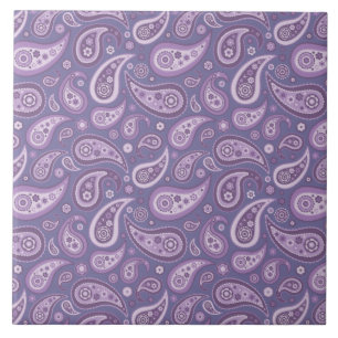 Carreau Rétro motif pourpre de Paisley
