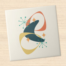 Retro Moyen Siècle de l'ère de l'espace atomique A