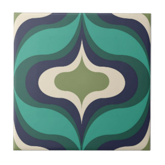 Carreau Retro Pattern Green