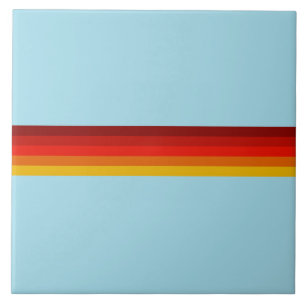 Carreau Retro Stripes Lignes élégantes les années 70 80s D