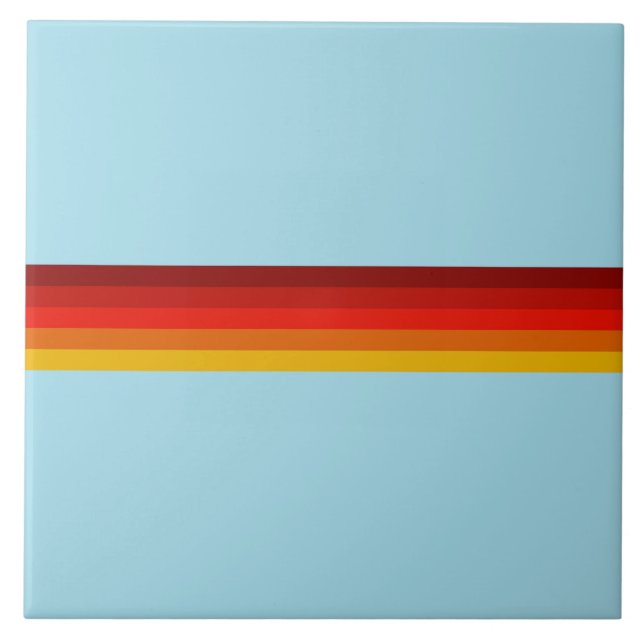 Carreau Retro Stripes Lignes élégantes les années 70 80s D (Devant)