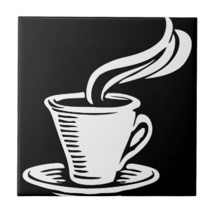 Carreau Rétro tasse et soucoupe de café