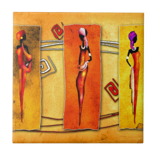 Carreau Rétros cadeaux vintages 01 de style de l'Afrique