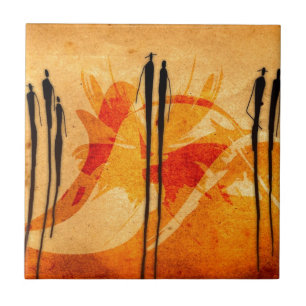 Carreau Rétros cadeaux vintages 19 de style de l'Afrique