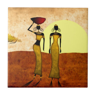 Carreau Rétros cadeaux vintages 24 de style de l'Afrique