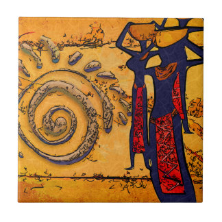 Carreau Rétros cadeaux vintages de style de l'Afrique