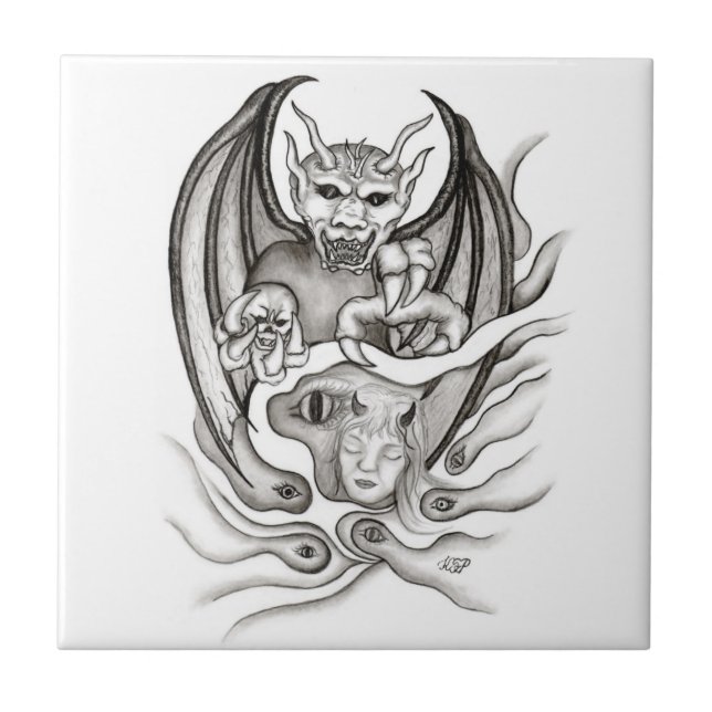 Carreau Rêve de minuit - démons (Devant)