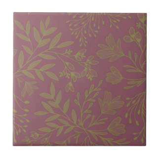 Carreau Rêves de Prairie Florale Enchantée L1 Vert Bordeau
