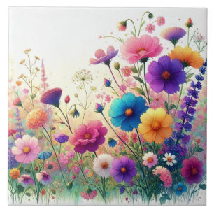 Carreau Rhapsodie de fleurs sauvages