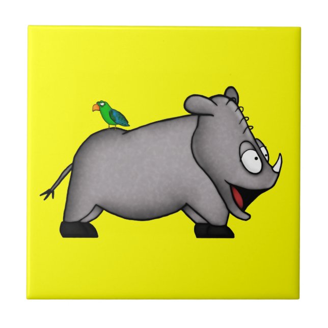 Carreau Rhinocéros de bébé (Devant)
