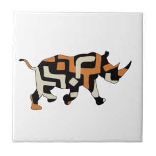 Carreau Rhinocéros noir de ratés de dronte (espèce